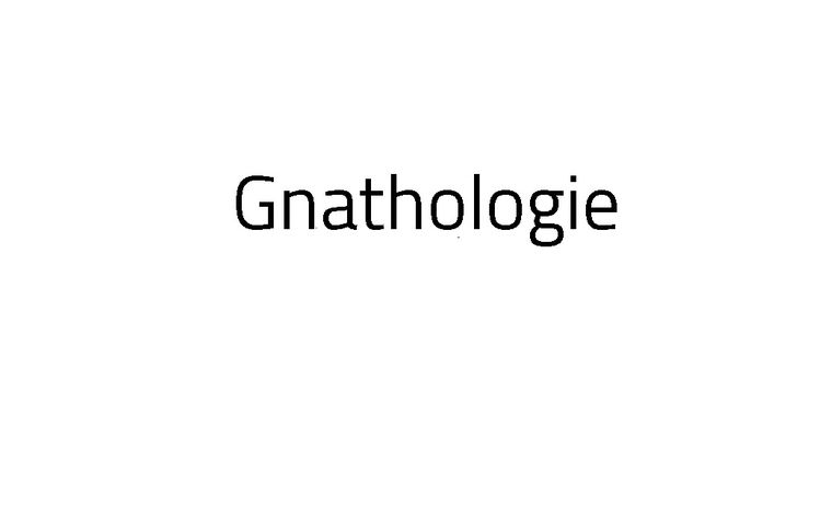 Gnathologie