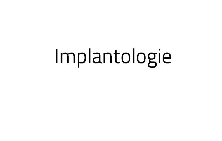 Implantologie