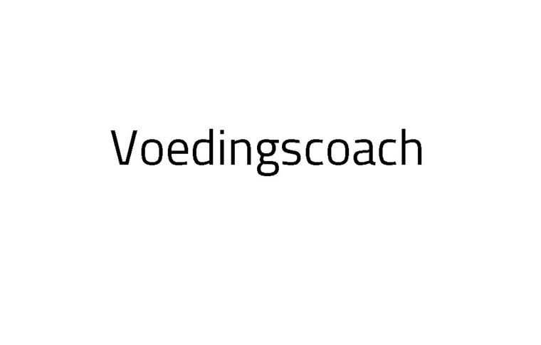 Voedingscoach